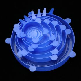 6-pcs Silicone Stretch Lids; Reusable Durable Food Storage Lids For Bowls; 6 Different Sizes To Fit Most Containers; Dishwasher And Refrigerator Safe